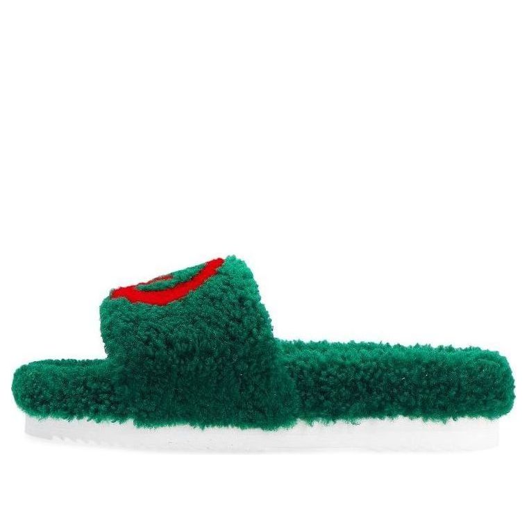 Tenisky a topánky Gucci Merino Wool Slides Zelené | 646225-D0L00-3155
