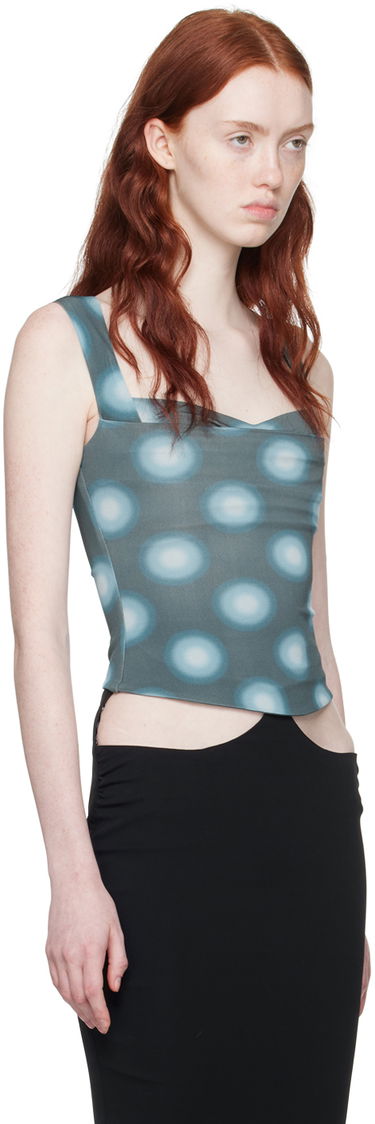 Tielko Miaou Miaou Luna Polka Dot Tank Top Modrá | 7110VC2GRB, 1