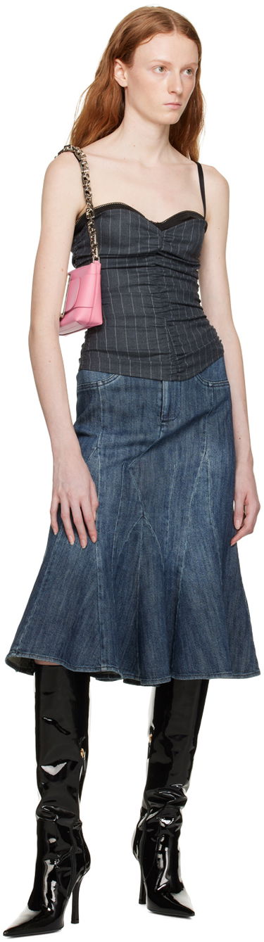 Tielko Miaou Miaou Renzo Pinstriped Tank Top Šedá | 7064PSWBRI, 3