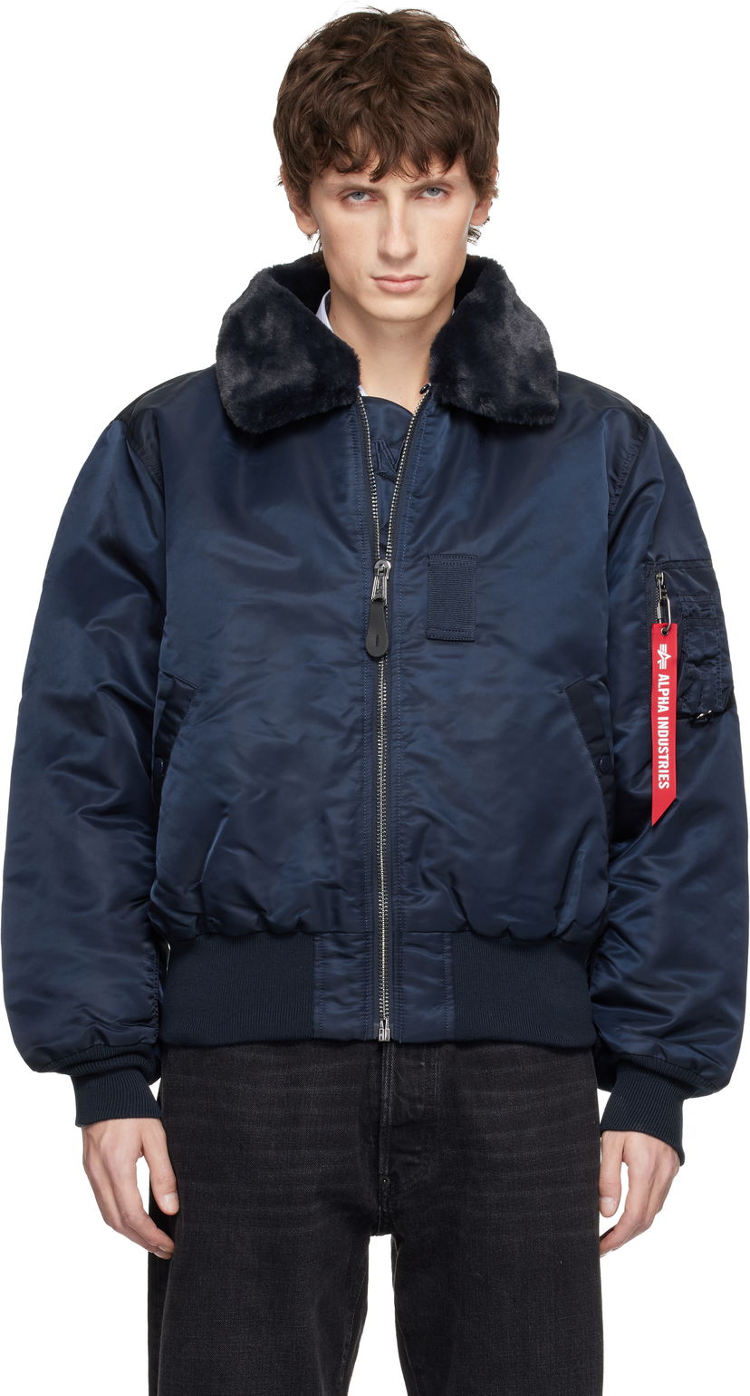 Bomber bunda Mastermind WORLD MASTERMIND WORLD Alpha Industries Edition Flight Reversible Bomber Jacket Modrá | MW25C15-BL105