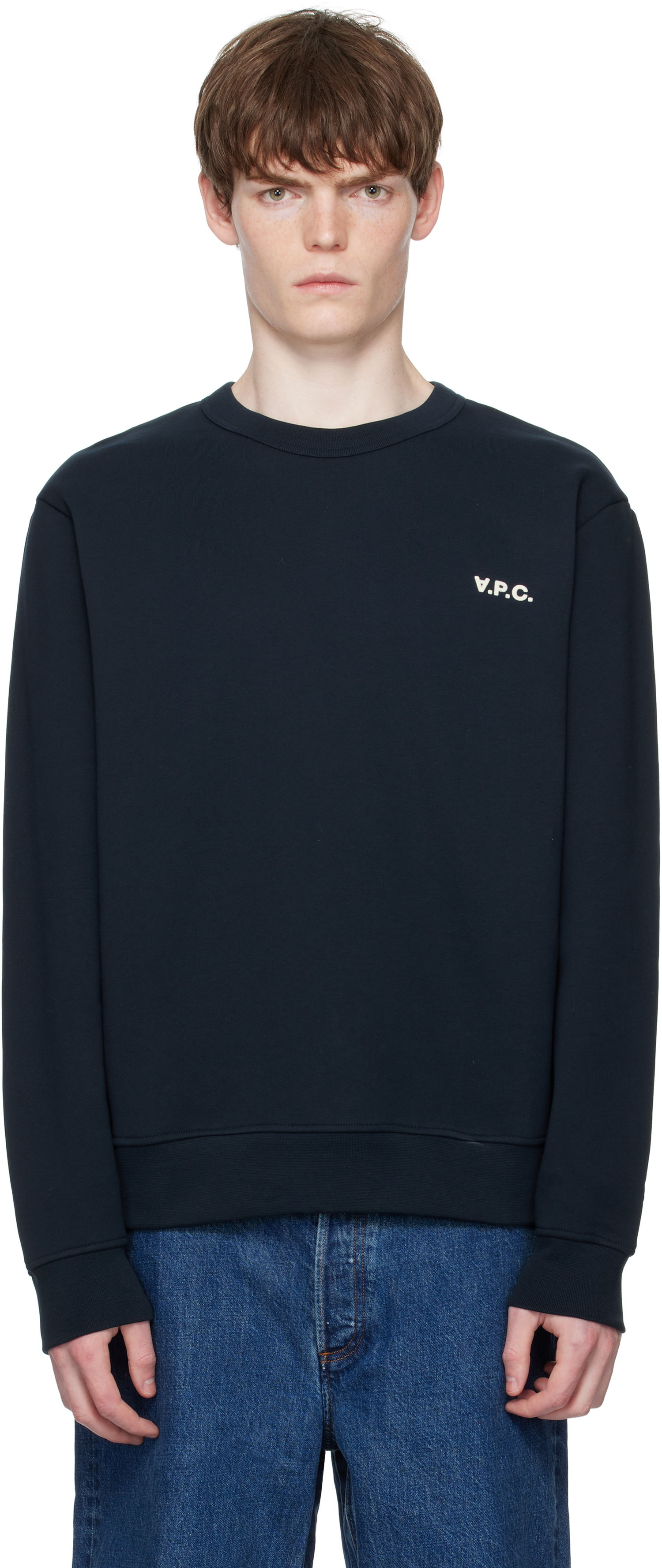 Mikina A.P.C. Boxy Petit 'VPC' Sweatshirt Navy | COHBR-H27916, 0