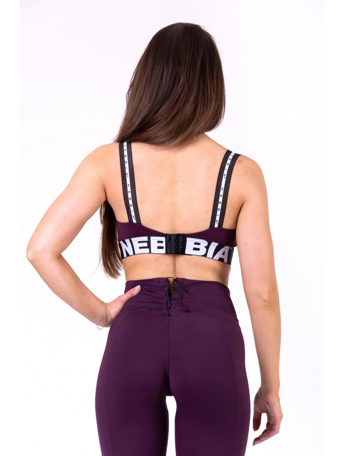 Podprsenka NEBBIA Airy Straps Sport Bra Fialová | 693-BURGUNDY, 1