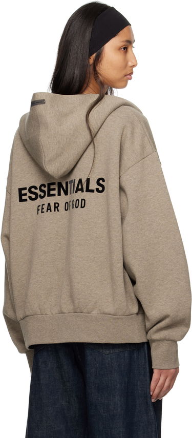 Mikina Fear of God Fear of God ESSENTIALS Classic Full Zip-Up Hoodie Šedá | 192AS254781F, 2