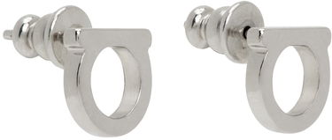Náušnice FERRAGAMO Gancini Pearl Earrings "Silver" Metalická | 760120 - 696433, 1