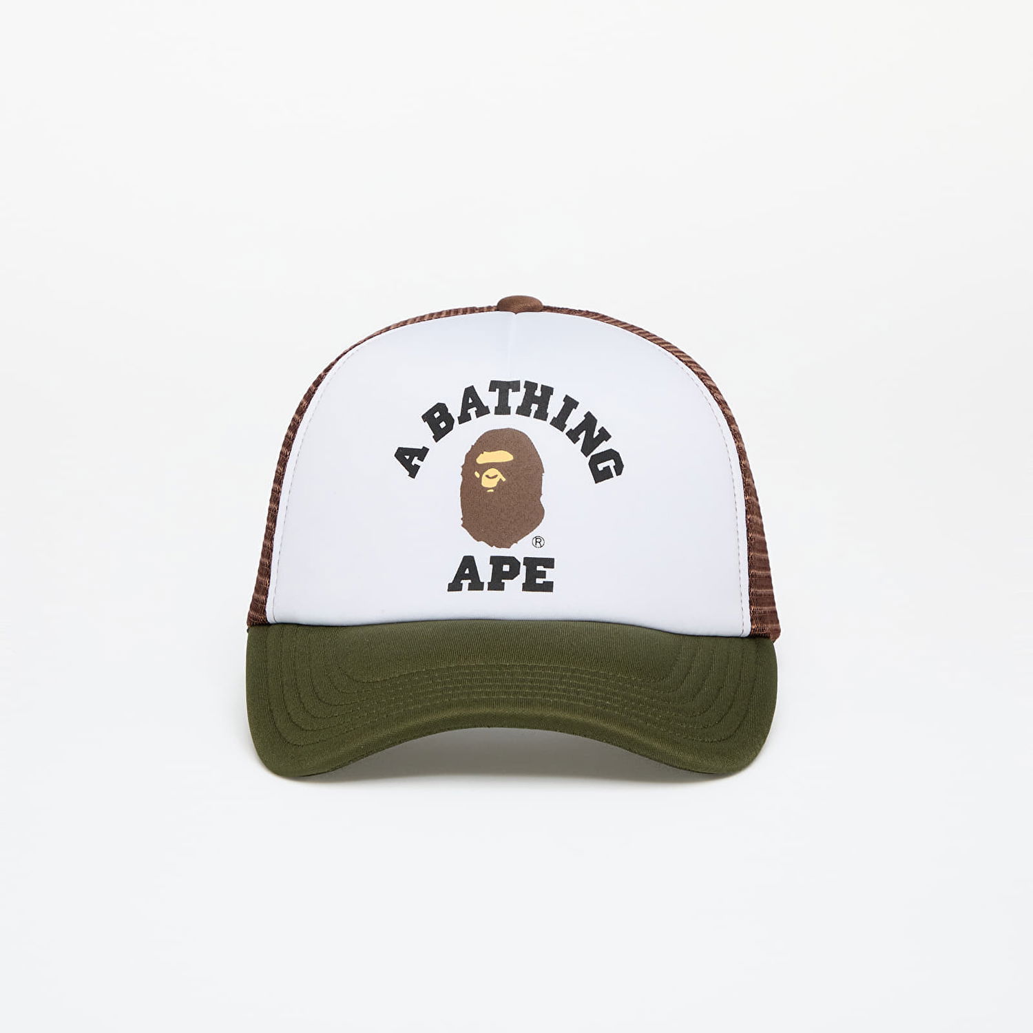 Šiltovka BAPE A BATHING APE College Mesh Cap Olive Drab Zelené | 001CPK301004M OLD, 0