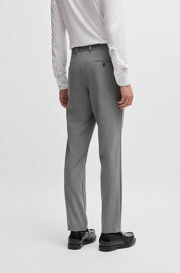 Nohavice BOSS Slim-Fit Performance-Stretch Trousers Šedá | 50535709, 1