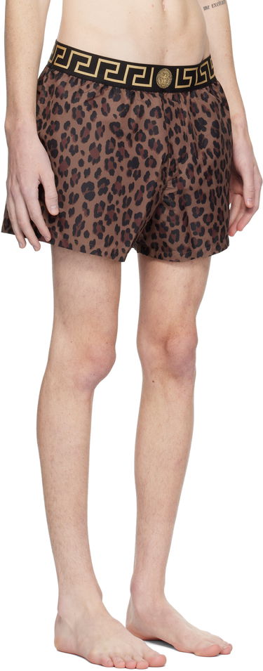 Plavky Versace Leopard Print Swim Shorts Hnedá | ABU01022_1A12573, 1