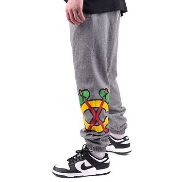 Tepláky Mitchell & Ness NHL M&N CITY COLLECTION FLEECE PANT BLACKHAWKS Šedá | PSWP4988-CBHYYPPPGYHT, 2