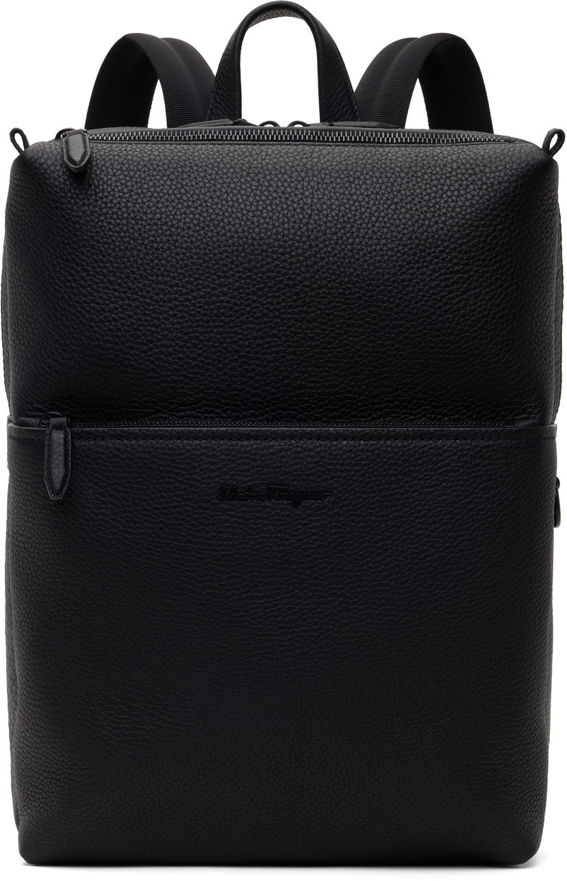 Batoh FERRAGAMO Calfskin Backpack Čierna | 749662