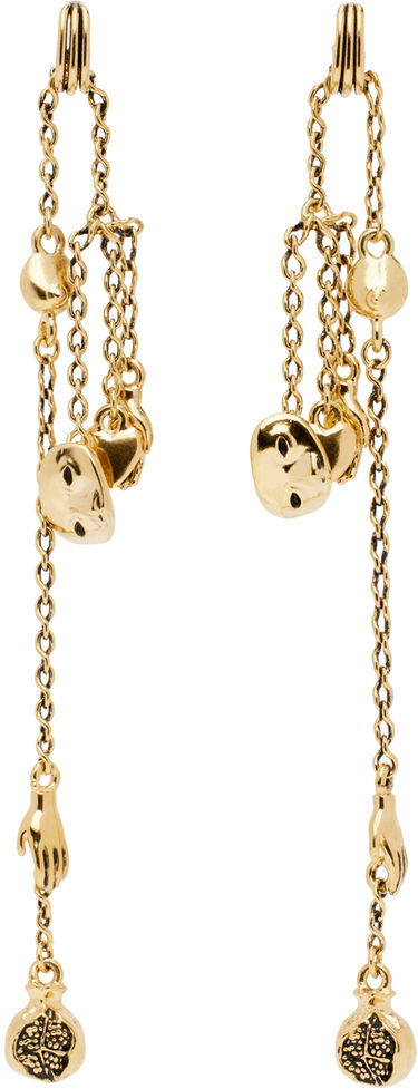 Náušnice LEMAIRE Lemaire Estampe Chain Drop Earrings Metalická | JW0016 LO036, 0
