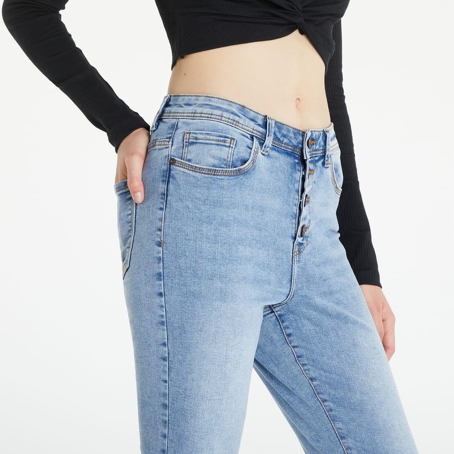 Agnes HW Ankle Button Skinny Jeans