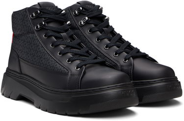 Tenisky a topánky BOSS HUGO Printed-Logo Faux-Leather Boots Čierna | 50552644, 3