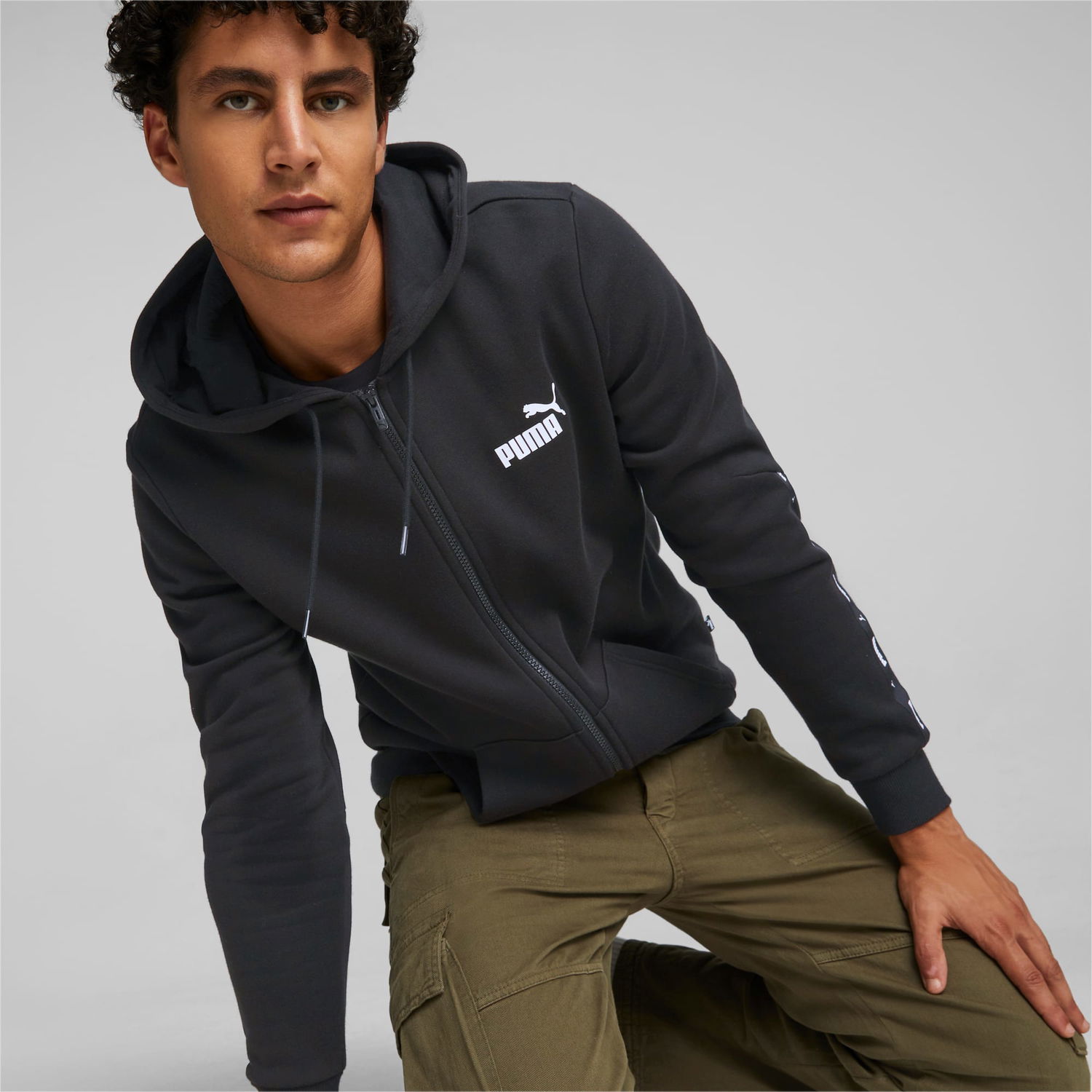 Mikina Puma Essentials+ Tape Full-Zip Hoodie 3XL Čierna | 670270_01, 0