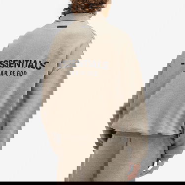 Mikina Fear of God Essentials Core Logo Fleece Polo Sweatshirt Šedá | 192HO244399F, 3