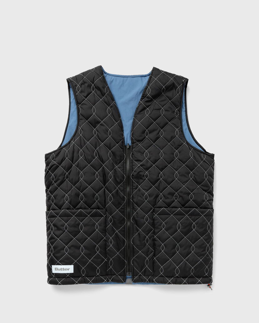 Vesta Butter Goods Chainlink Reversible Puffer Vest Čierna | P5148