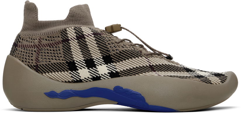 Oblečenie Burberry Burberry Check Knit Neptune Hnedá | 8101906