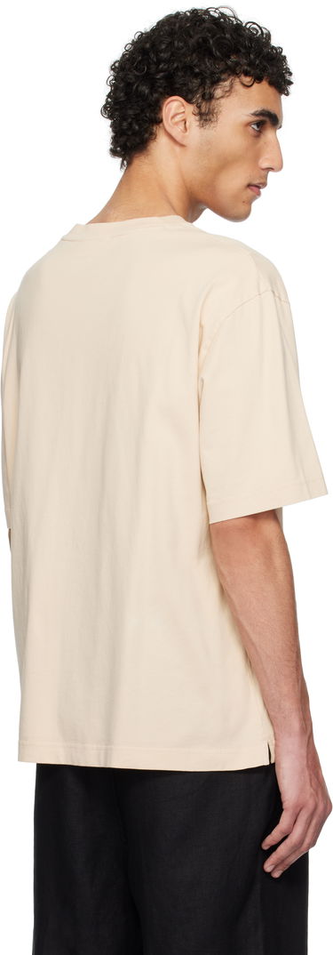 Tričko MAISON KITSUNÉ Maison Kitsuné Daisy Field Oversize T-Shirt Béžová | OM00114KJ7016, 2