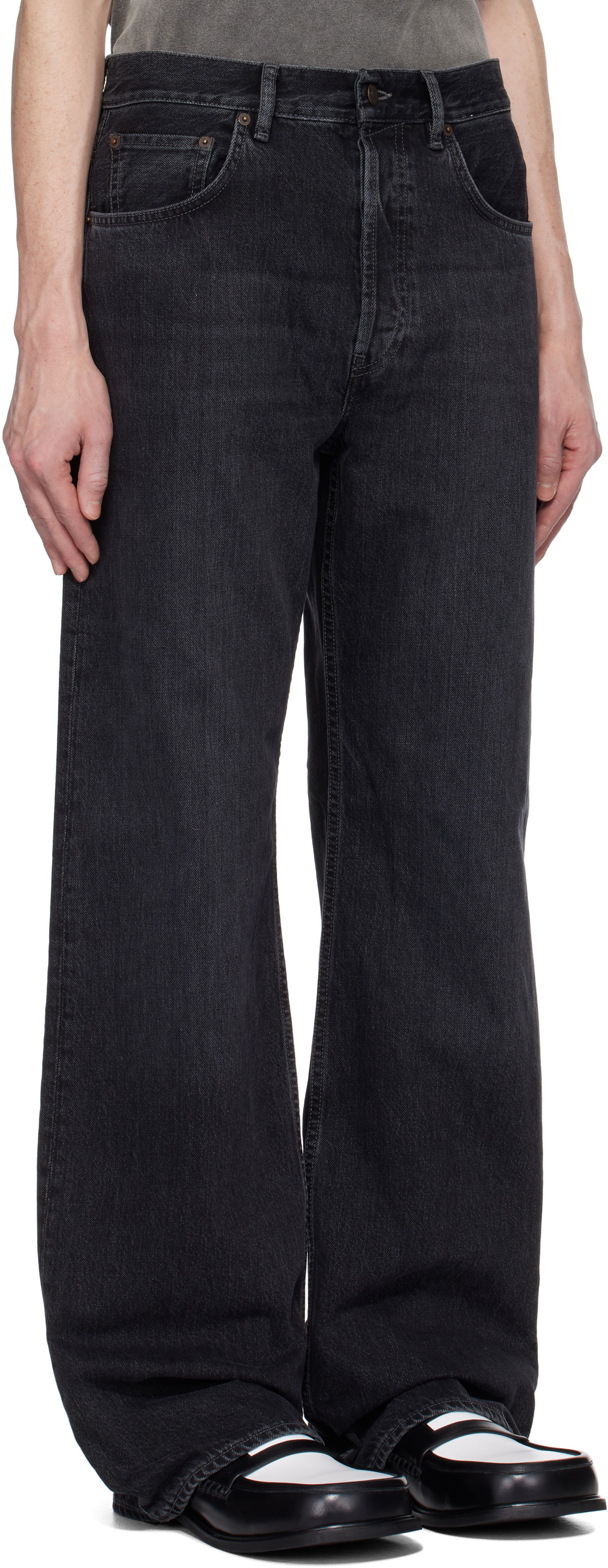 Džínsy Acne Studios Loose-Fit Jeans Čierna | B00363-, 1