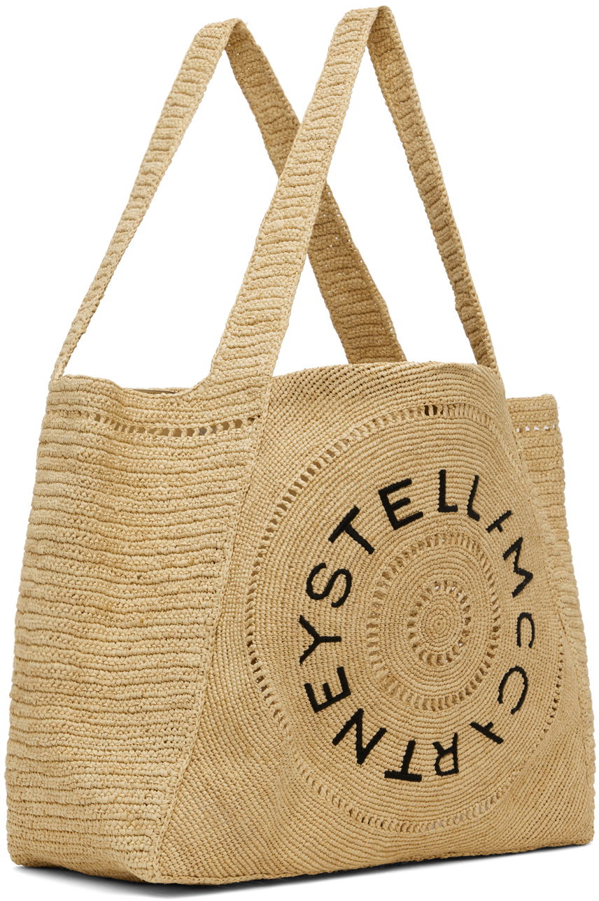 Stella McCartney Logo Raffia Tote Bag