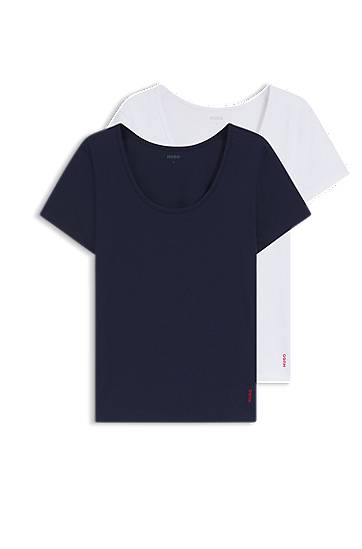 Tričko BOSS Two-Pack Stretch Cotton T-Shirts Biela | 50545688