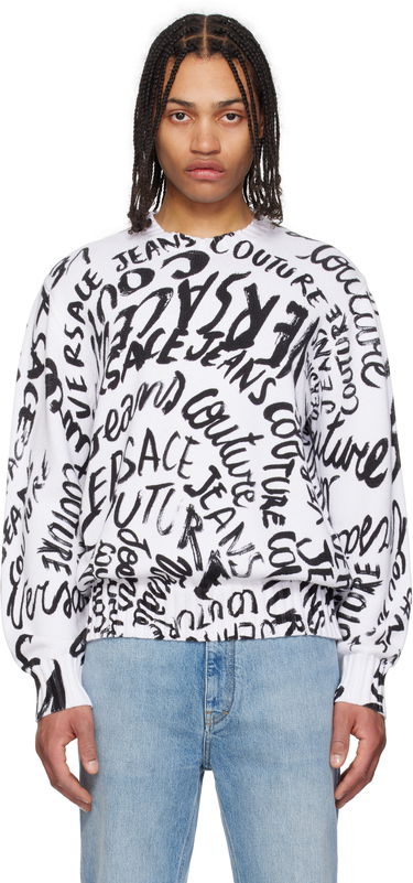 Sveter Versace Logo Pattern Sweater Biela | E78GAFM03_ECMF05, 0