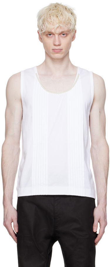 Tielko Simone Rocha Simone Rocha Pleated Tank Top Biela | 5234B 0553, 0