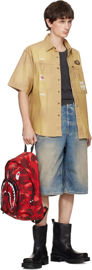 Batoh BAPE Camo Shark Daypack Backpack Červená | 001BAL801001M, 3