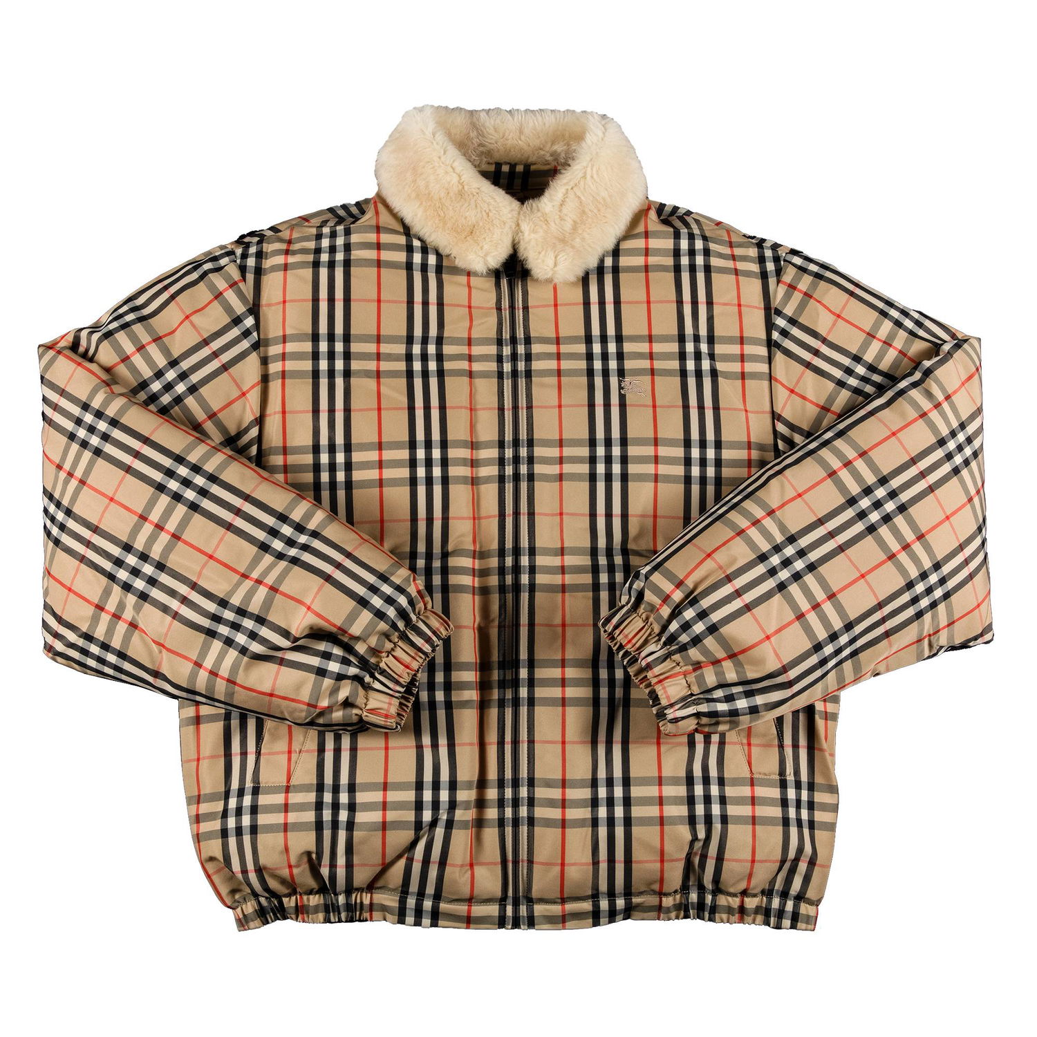 Bunda Supreme Burberry x Shearling Collar Down Puffer Jacket Béžová | SS22J33 BEIGE, 1