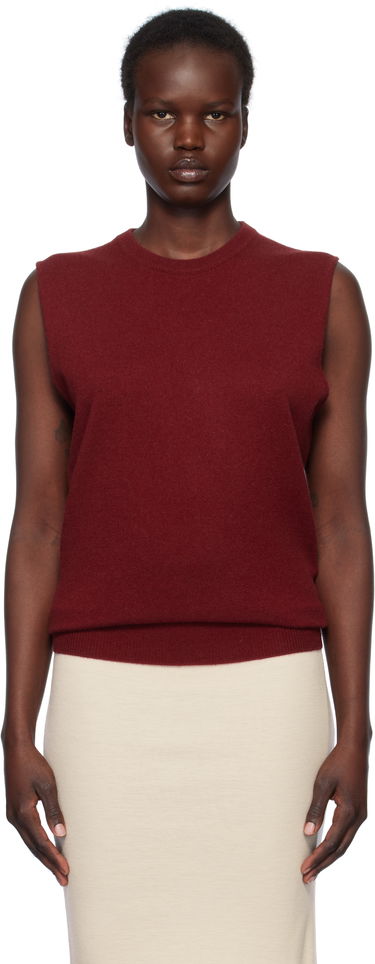 Sveter Jil Sander Jil Sander Cashmere Sleeveless Top Červená | J02GP0017_J13201, 0