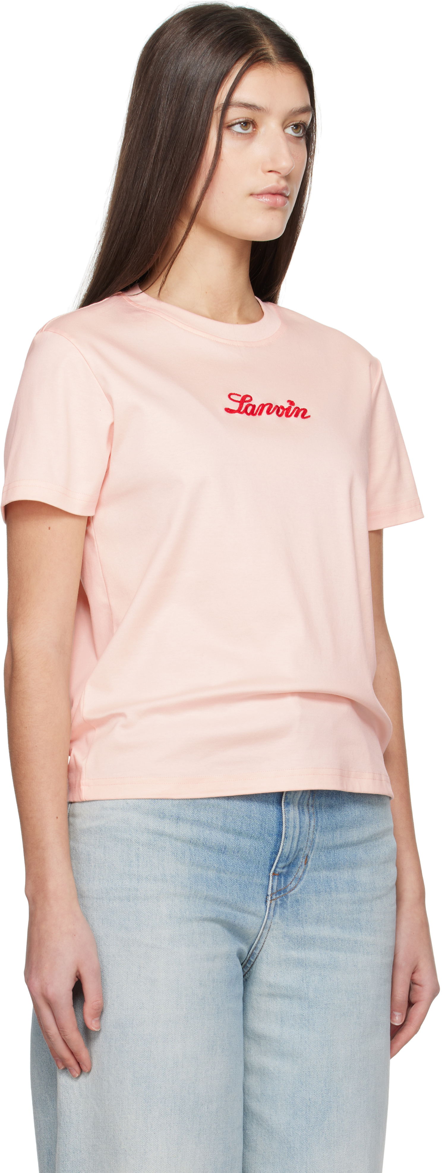 Tričko LANVIN Lanvin Embroidered T-Shirt Ružová | RW-TS0030-J134-P25, 1