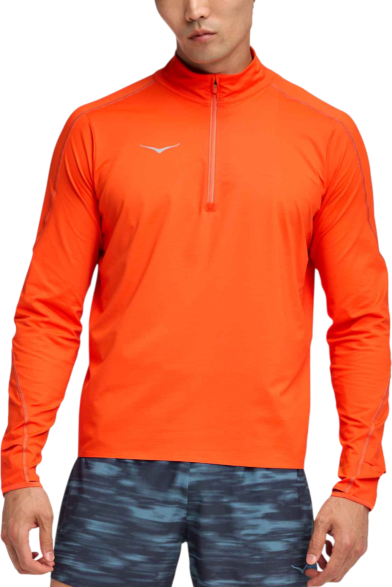 Mikina Hoka One One Hoka GlideTech Quarter Zip Top Oranžová | 1164156-lva