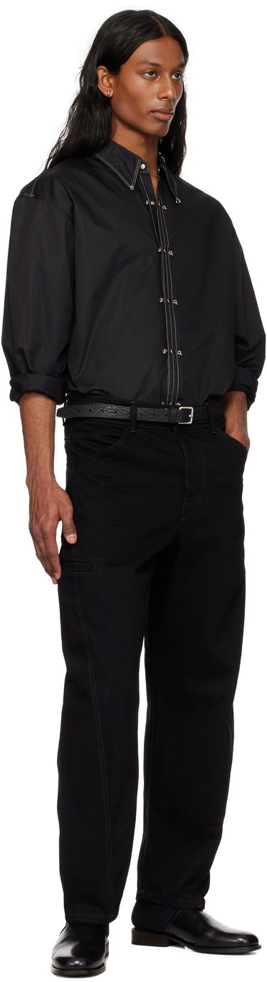 Košeľa LEMAIRE Lemaire Embellished Metal Shirt Čierna | SH1147 LF1207, 4