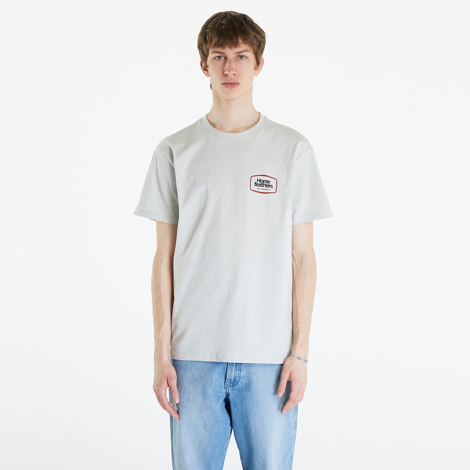 Tričko Horsefeathers Bronco T-Shirt Cement Šedá | SM1338B, 0