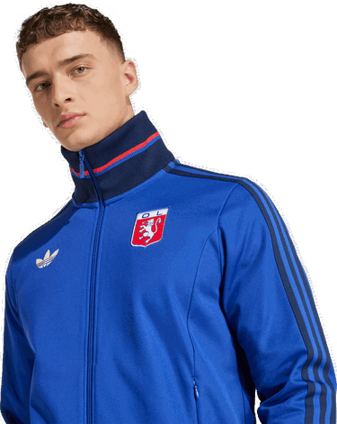 Vetrovka adidas Originals Olympique Lyon 75 Anniversary Track Jacket Modrá | jl8078, 3