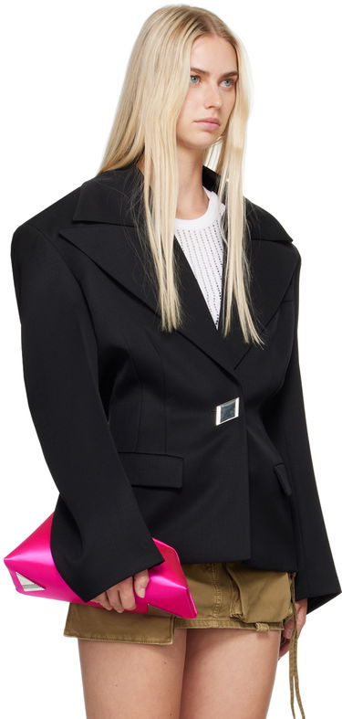 Bunda The Attico Attico Single-Breasted Blazer Čierna | 247WCG63 W046, 1