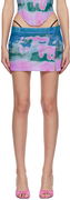 Miaou Printed Mesh Micro Miniskirt