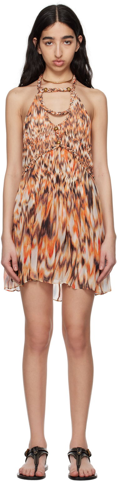 Šaty ISABEL MARANT Isabel Marant Rozilda Halter Neck Mini Dress Oranžová | RO0769FA-C2J05I, 0