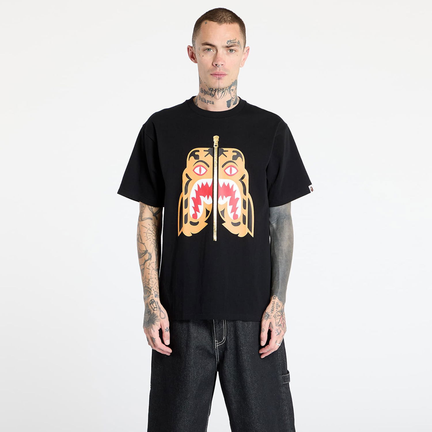 Tričko BAPE A BATHING APE Colors Tiger Graphic Tee Čierna | 001TEL301021MBLK, 0