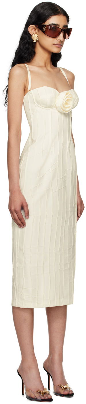 Šaty Blumarine Blumarine Floral Midi Dress Béžová | P444A122A, 1