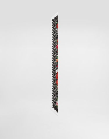 Šál Dolce & Gabbana Dolce & Gabbana Silk Twill Floral Bandeau Rôznofarebný | FS215AGDC7AHN5QV, 3