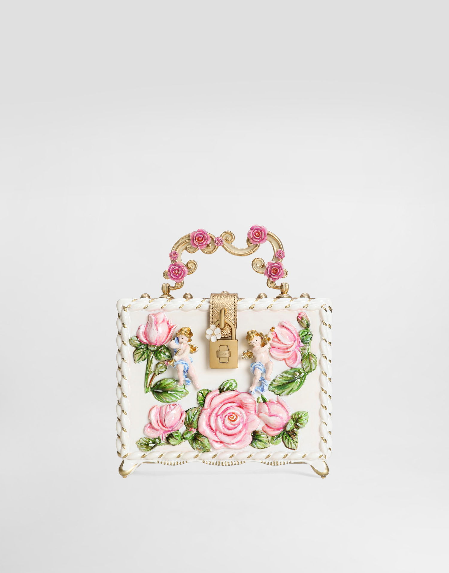 Kabelka Dolce & Gabbana Dolce Box Rose Cherub Embellished Top Handle Handbag Rôznofarebný | BB5970A68668B034, 0