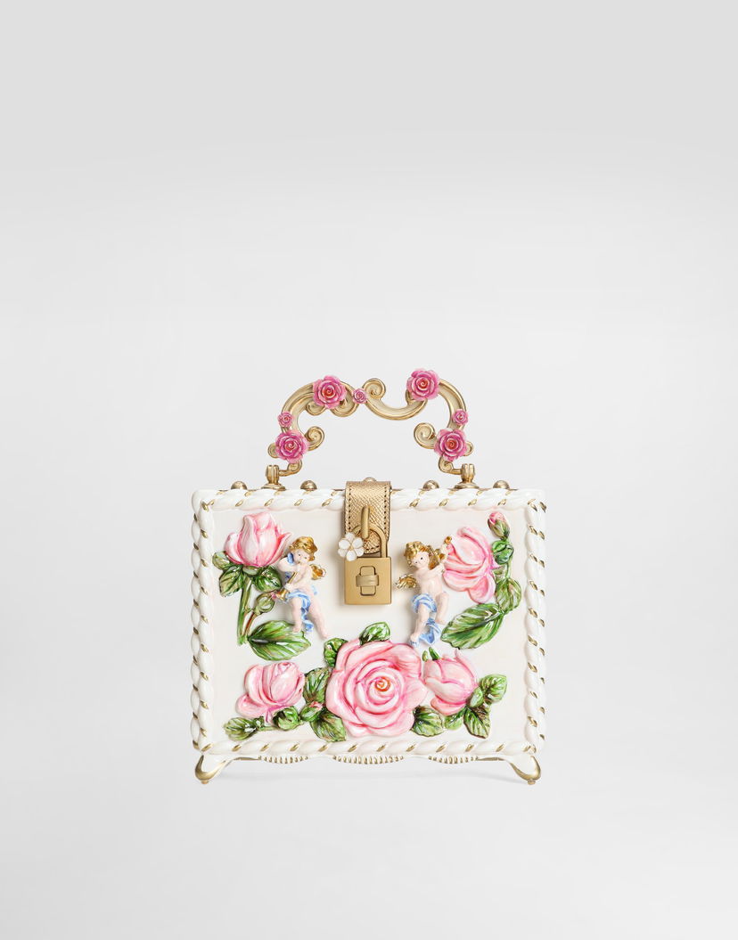 Kabelka Dolce & Gabbana Dolce Box Rose Cherub Embellished Top Handle Handbag Rôznofarebný | BB5970A68668B034