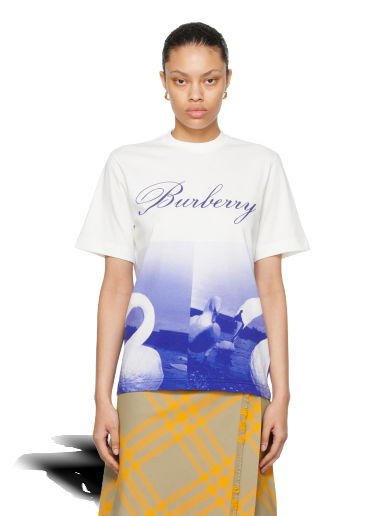 Tričko Burberry Swan T-Shirt Modrá | 8077611