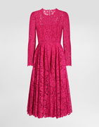 Dolce & Gabbana Cordonetto Lace Circle-Skirt Dress