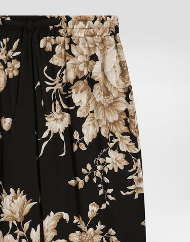 Nohavice Dolce & Gabbana Dolce & Gabbana Rose-print Silk Vanity Pants Rôznofarebný | FTC12TFSA7YHN4OX, 2