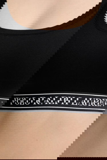 Podprsenka Polo by Ralph Lauren Polo Ralph Lauren Seamless Crop Top Čierna | 4P0479, 3