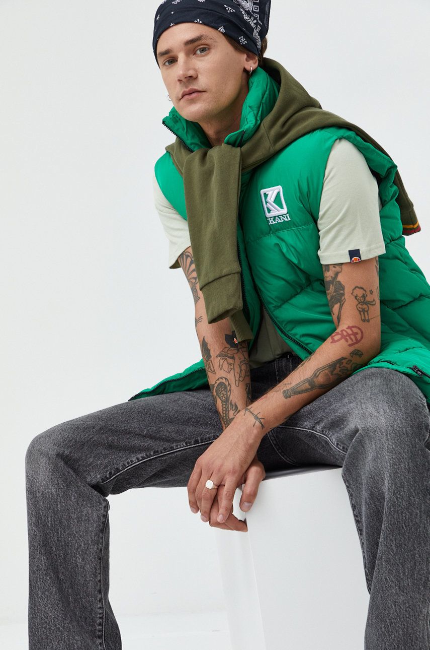 Vesta Karl Kani OG Puffer Vest Zelené | 6072166, 0