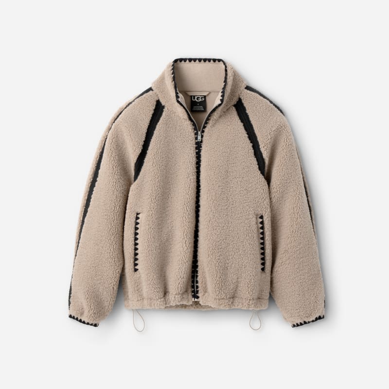 Bunda UGG Nikia Crochet Trim Fluff Jacket Béžová | 1161670-PUTT, 1