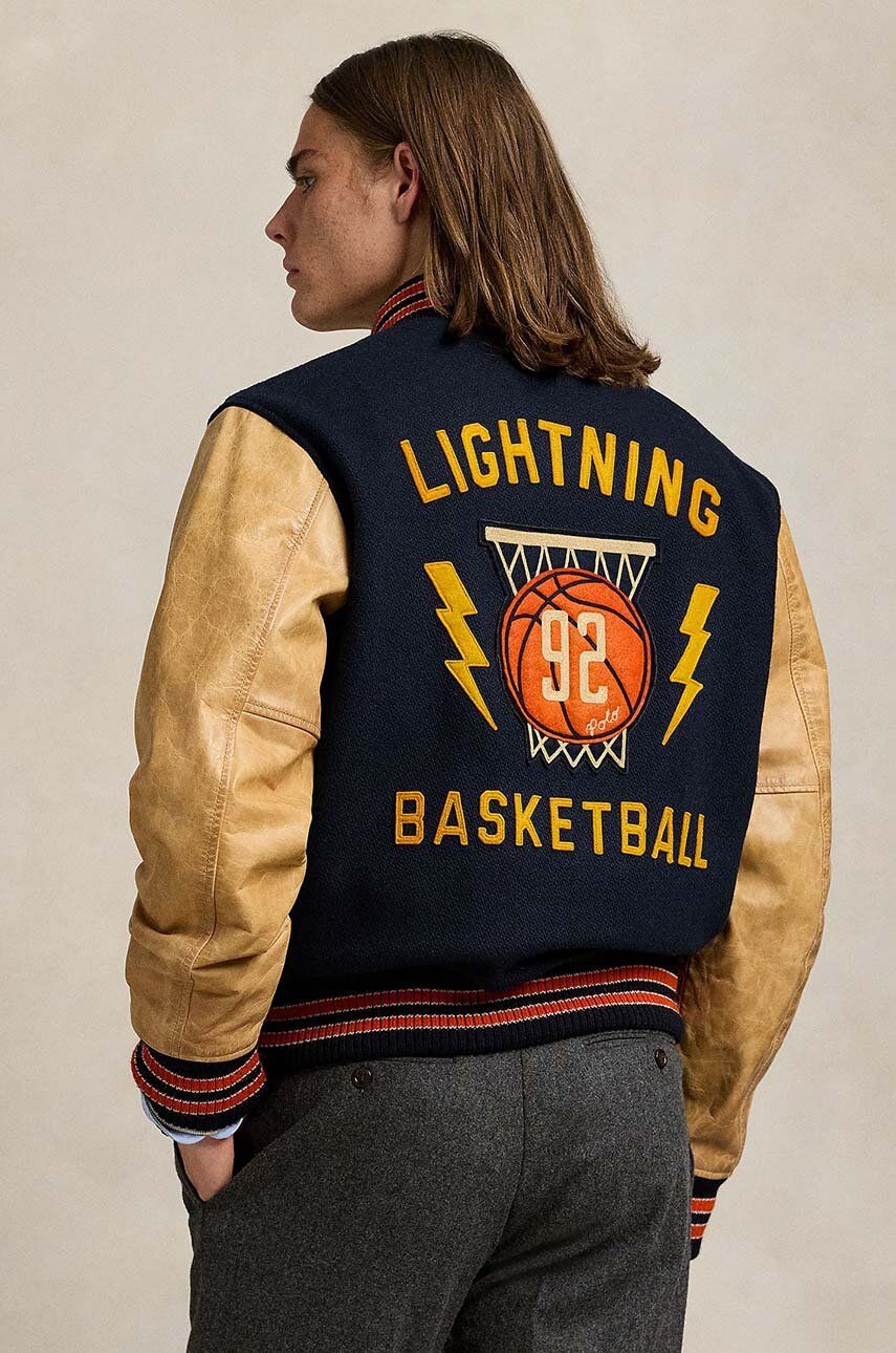 Bomber bunda Polo by Ralph Lauren Varsity Jacket Modrá | 710949941, 1