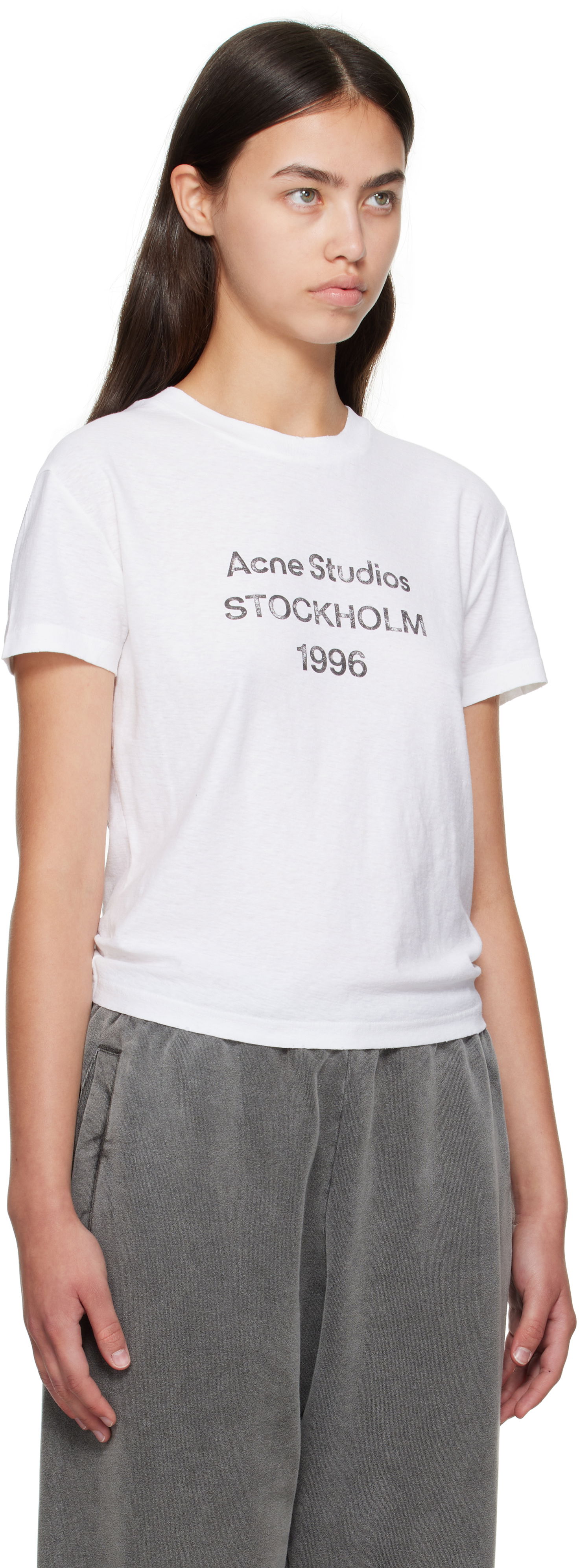 Tričko Acne Studios Acne Studios Logo T-Shirt Biela | CL0397-, 1
